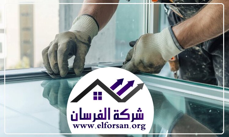 تركيب زجاج في راس الخيمة